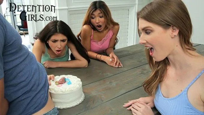 Stepbro Porn With Three Horny Girls And A Lucky Guy