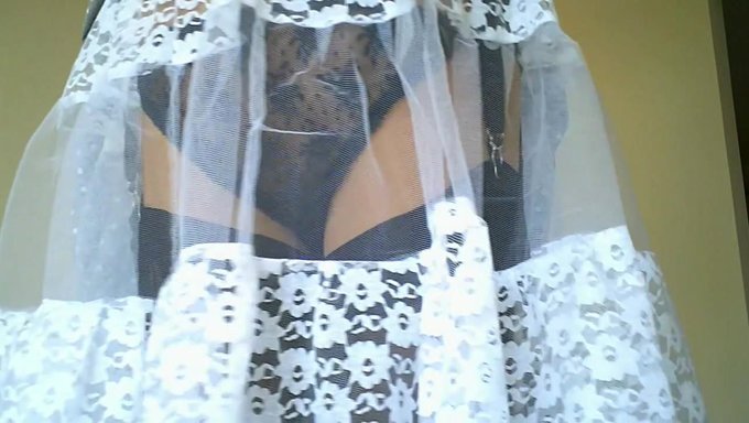 Classic Black Lace Lingerie And Heels With Stockings