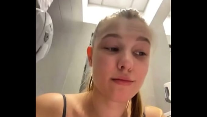 Girl Squirts In The Changing Room, Looking For New Clothes